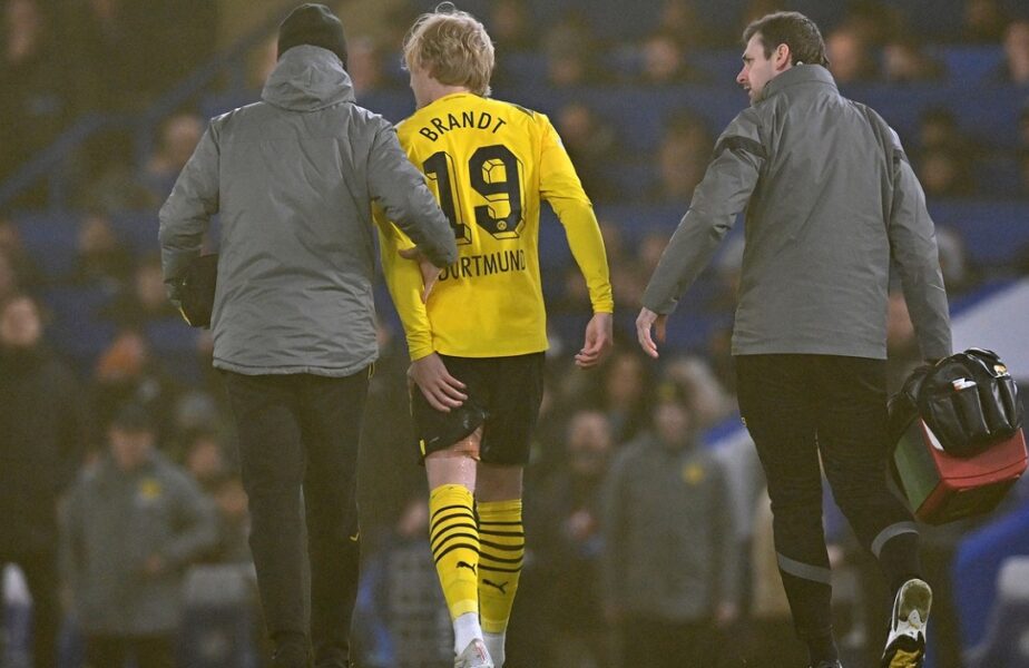 Borussia Dortmund, ghinion teribil în debutul partidei cu Chelsea! Julian Brandt s-a accidentat în minutul 3