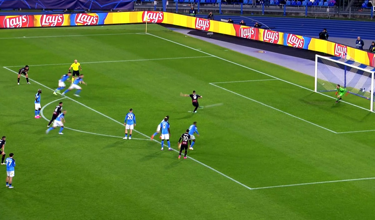 Fază controversată în meciul Napoli - AC Milan