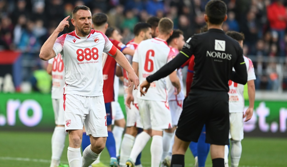 Răzvan Patriche, eliminat în CSA Steaua – Dinamo! Căpitanul câinilor roșii” a provocat și penalty-ul de la primul gol al militarilor”