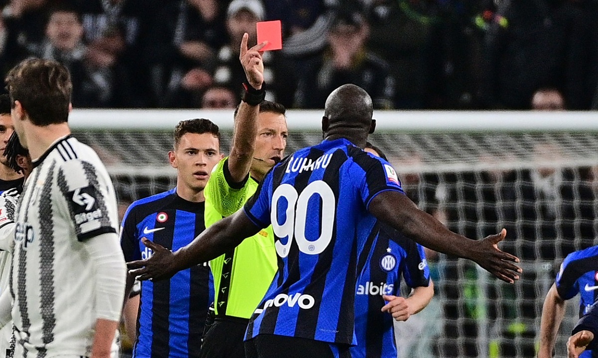 Romelu Lukaku, gol şi cartonaş roşu în minutul 90+5 al derby-ului Juventus - Inter 1-1