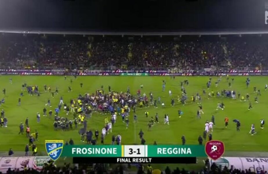 Fanii lui Frosinone au invadat terenul! Echipa românului Daniel Boloca a obţinut promovarea în Serie A! Frosinone – Reggina 3-1 a fost LIVE exclusiv în AntenaPLAY
