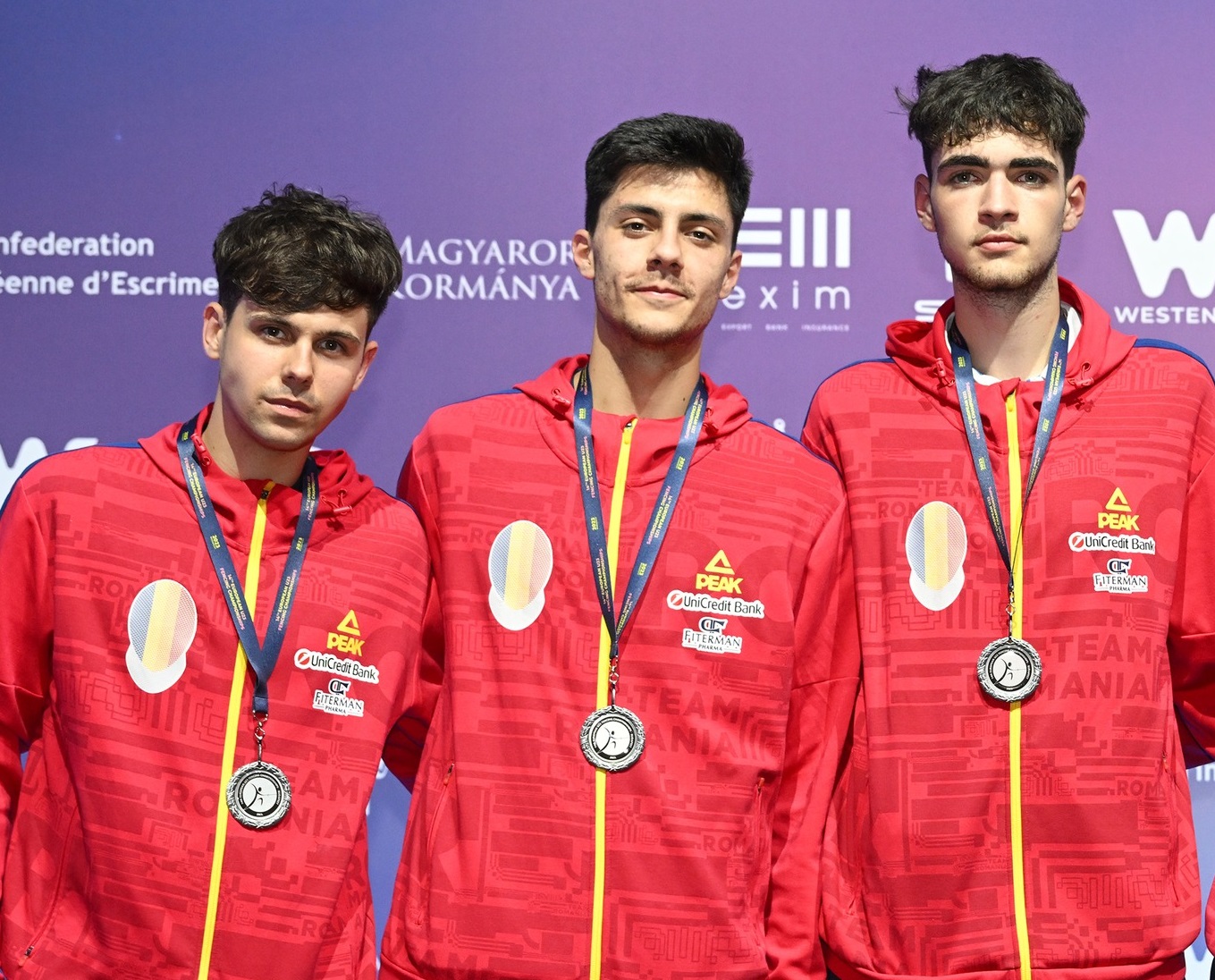 Echipa masculină de sabie a României a câştigat medalia de argint la Europenele U23 de la Budapesta