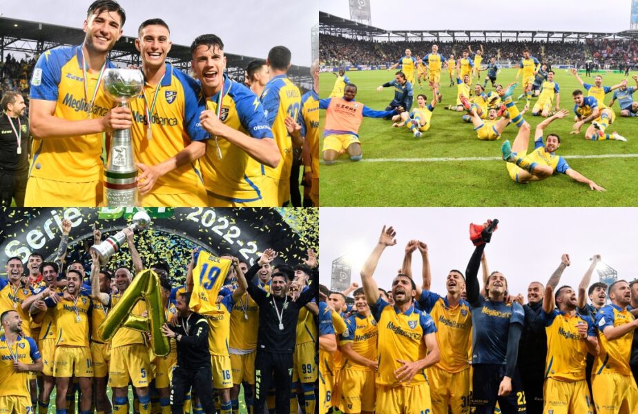 Imagini senzaționale după Frosinone – Genoa 3-2. Boloca și jucătorii au sărbătorit promovarea alături de fani