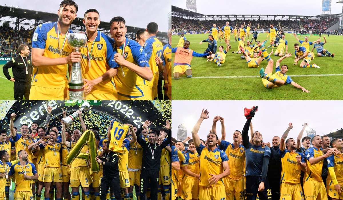 Imagini senzaționale după Frosinone – Genoa 3-2. Boloca și jucătorii au sărbătorit promovarea alături de fani
