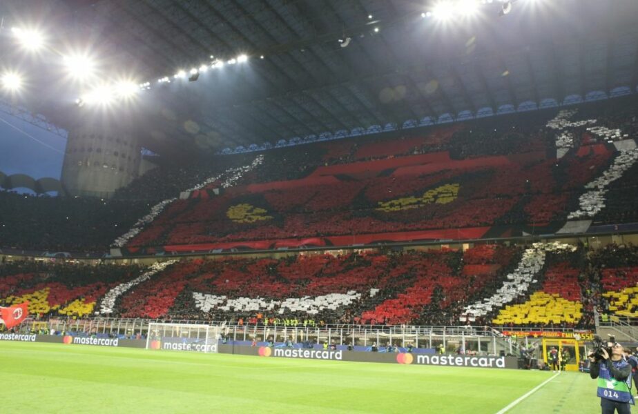 Fanii Milanului, coregrafie înfricoşătoare la Milan – Inter! Ce au pregătit pentru Derby della Madonnina din Liga Campionilor
