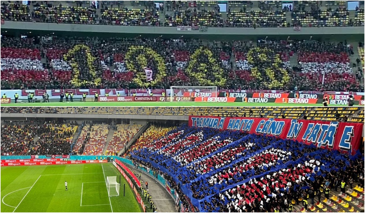 Atmosferă de senzaţie în tribunele Arenei Naţionale, la derby-ul Dinamo – CSA Steaua! Fanii au pregătit coregrafii spectaculoase