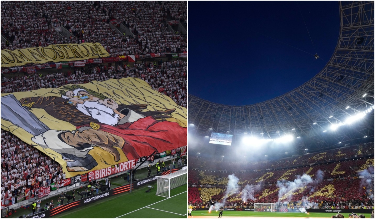 Finala Europa League 2023 | Scenografii spectaculoase ale fanilor de la Sevilla şi AS Roma