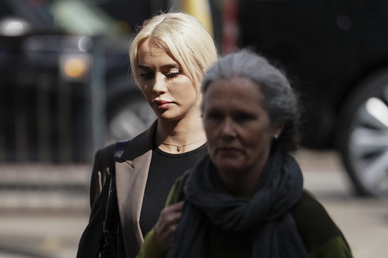 Orla Melissa Sloan at Westminster Magistrates' Court, in London, where she pleaded guilty to stalking Chelsea midfielder Mason Mount, 24, and his former teammate Billy Gilmour, 21, as well as harassing fellow Blues star Ben Chilwell, 26. The court heard that she bombarded he Premier League footballer with messages in a four-month stalking campaign after he broke off their relationship. Picture date: Wednesday May 24, 2023.,Image: 778783249, License: Rights-managed, Restrictions: , Model Release: no