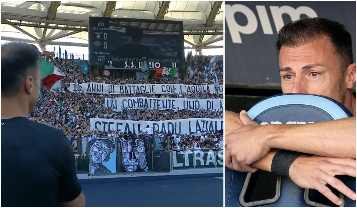 Ştefan Radu, în lacrimi la ultimul meci pentru Lazio, pe Olimpico! Mesaje superbe afişate de fanii italieni: „Unul dintre noi!”