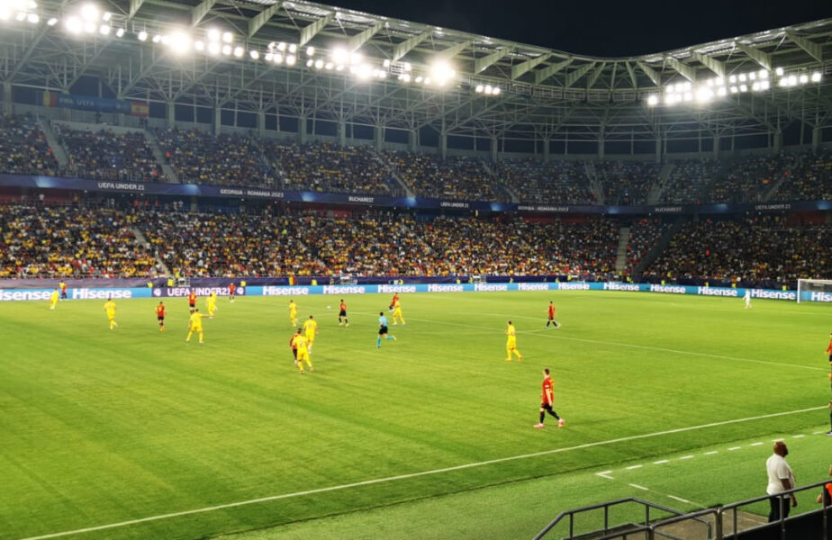 Mesajul afişat de fanii lui CSA Steaua, pe stadionul din Ghencea, la meciul România – Spania de la EURO U21