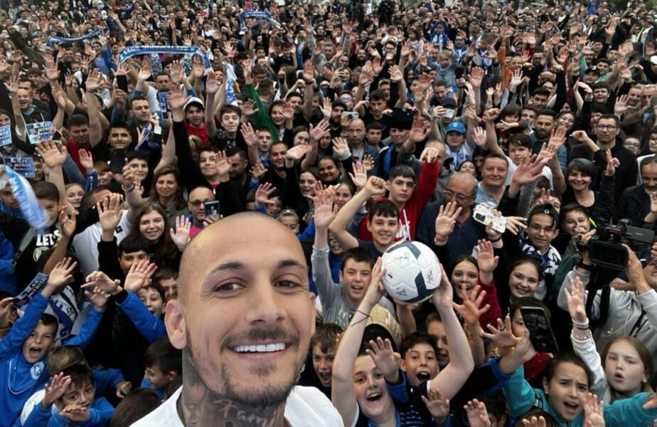 Alexandru Mitriţă, prezentat oficial la Universitatea Craiova! Mii de fani au participat la eveniment: „Voi îmi daţi putere”