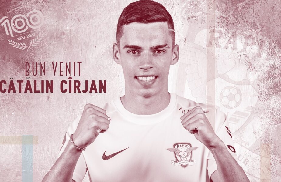 Cătălin Cîrjan a fost prezentat oficial de Rapid! Prima reacţie a jucătorului venit de la Arsenal: „Vreau titlul! Voi da totul!”