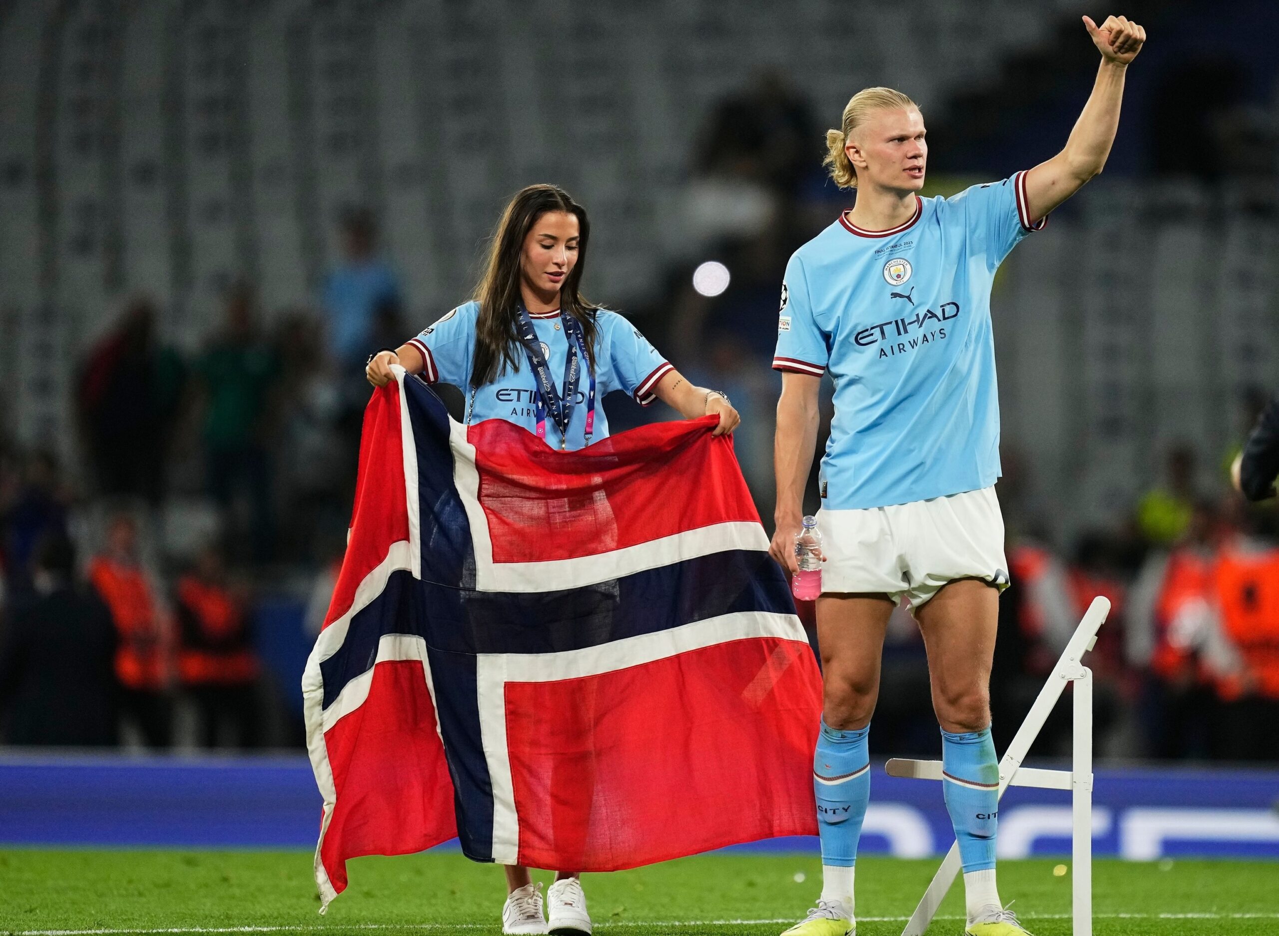 Erling Haaland și 
Isabel Haugseng Johansen, la Istanbul / Profimedia Images