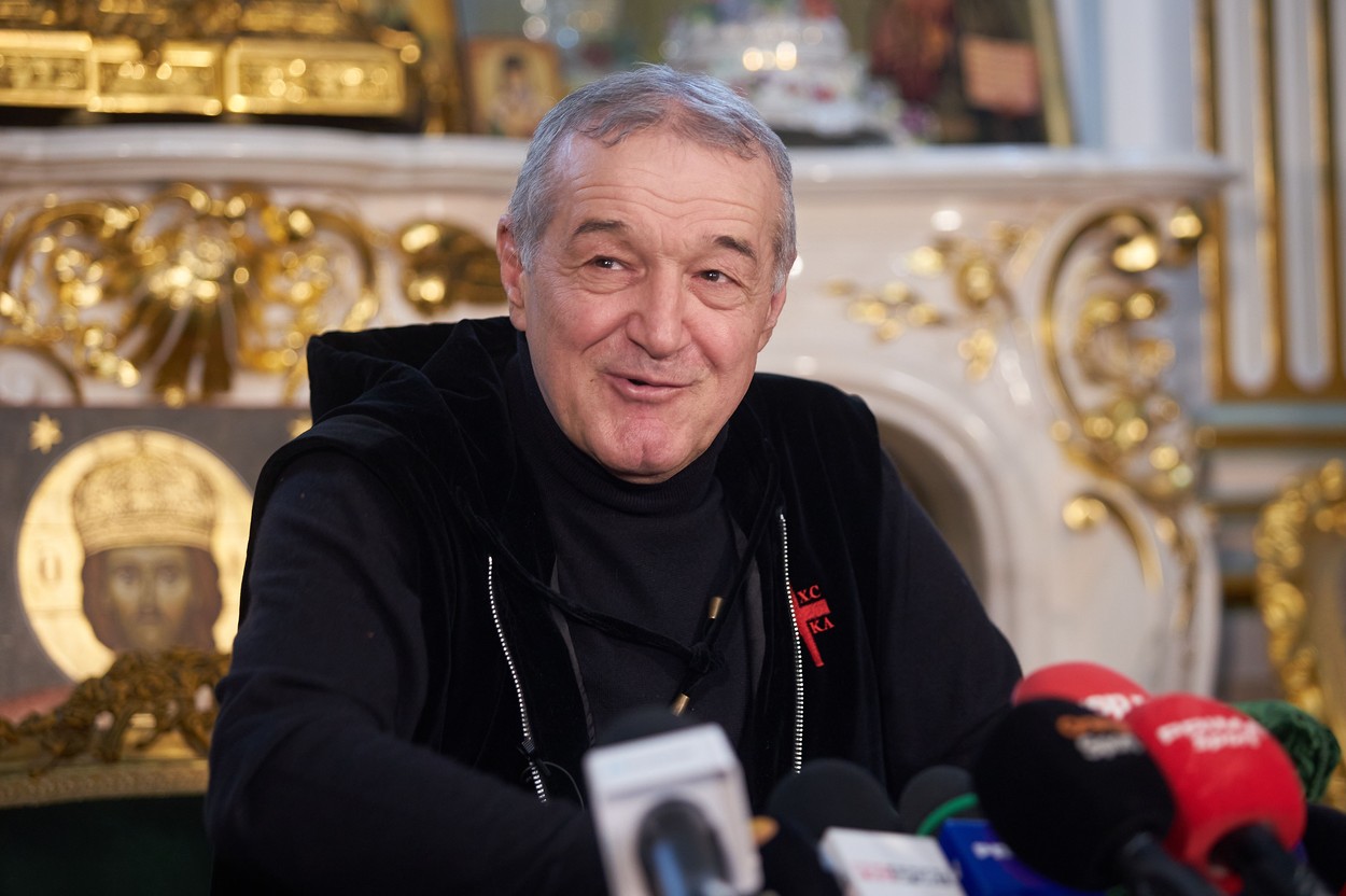 George Becali, the owner of the Romanian soccer team FCSB, announces that this is the last press conference he will ever hold, that he is retiring from football and wants to sell the team, unhappy with the way was refereed his team's last match and about the way the Romanian Football Federation manages Romanian football, saying 