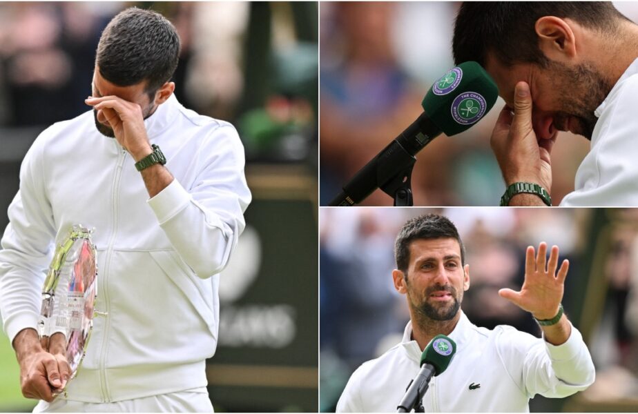 Momentul în care Novak Djokovic s-a prăbuşit emoţional, după finala pierdută la Wimbledon. „Nole” nu a mai rezistat!