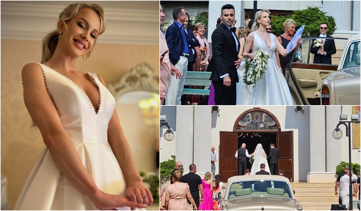 Sandra Izbaşa a îmbrăcat rochia de mireasă şi s-a căsătorit religios cu actorul Răzvan Bănică