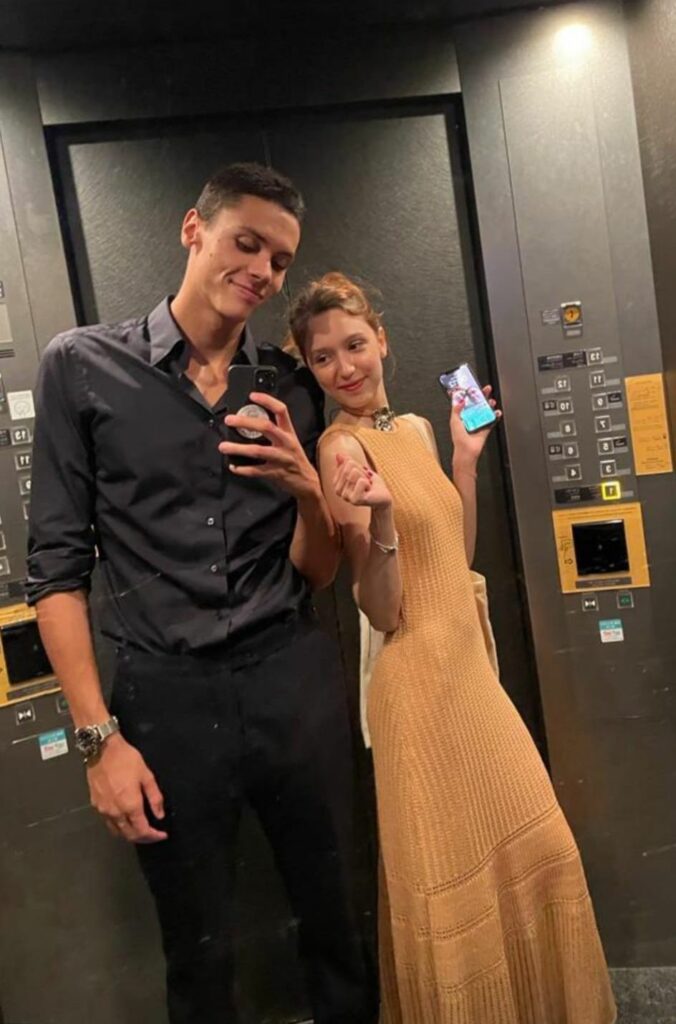 David Popovici şi iubita lui, Taisia Niţuleasa / Instagram