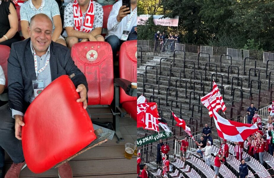 Imagini incredibile în CSKA Sofia – Sepsi! Fanii bulgari au aruncat cu pietre în cei de la Sepsi, Dioszegi a rupt un scaun
