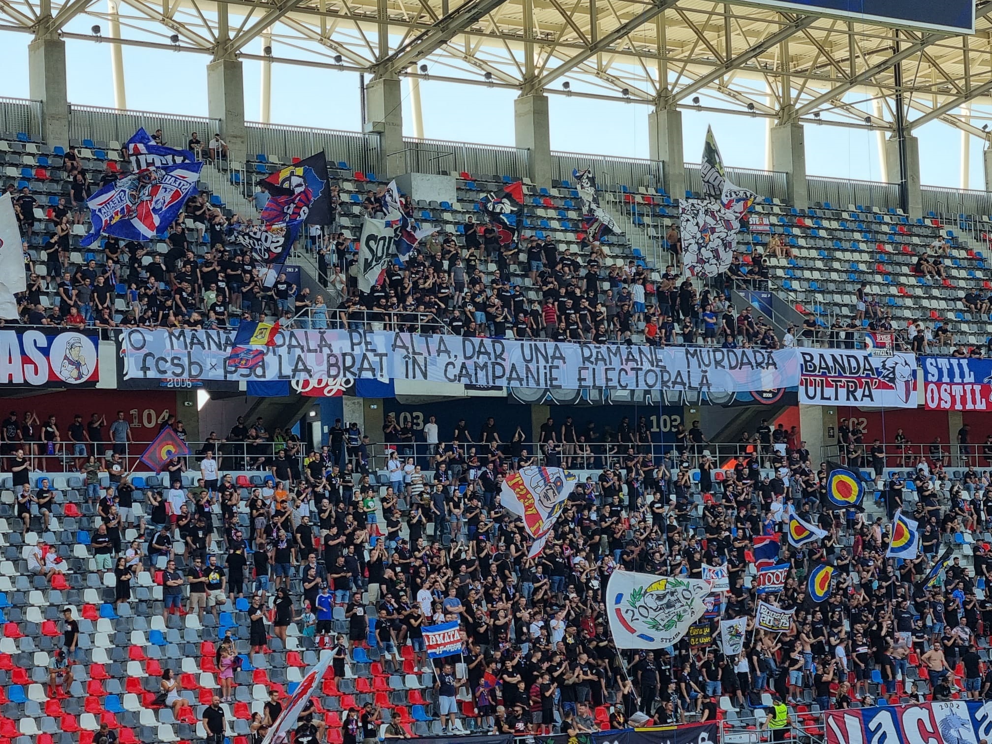 Fanii CSA Steaua, la meciul cu CSM Alexandria