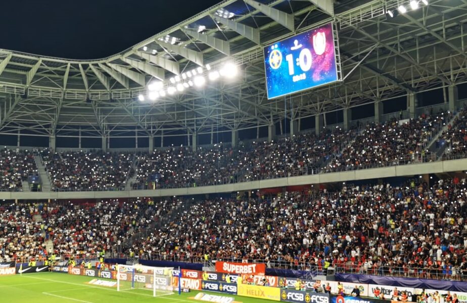 Reacţia incredibilă a crainicului stadionului din Ghencea, după ce Andrea Compagno a marcat în FCSB – CFR Cluj