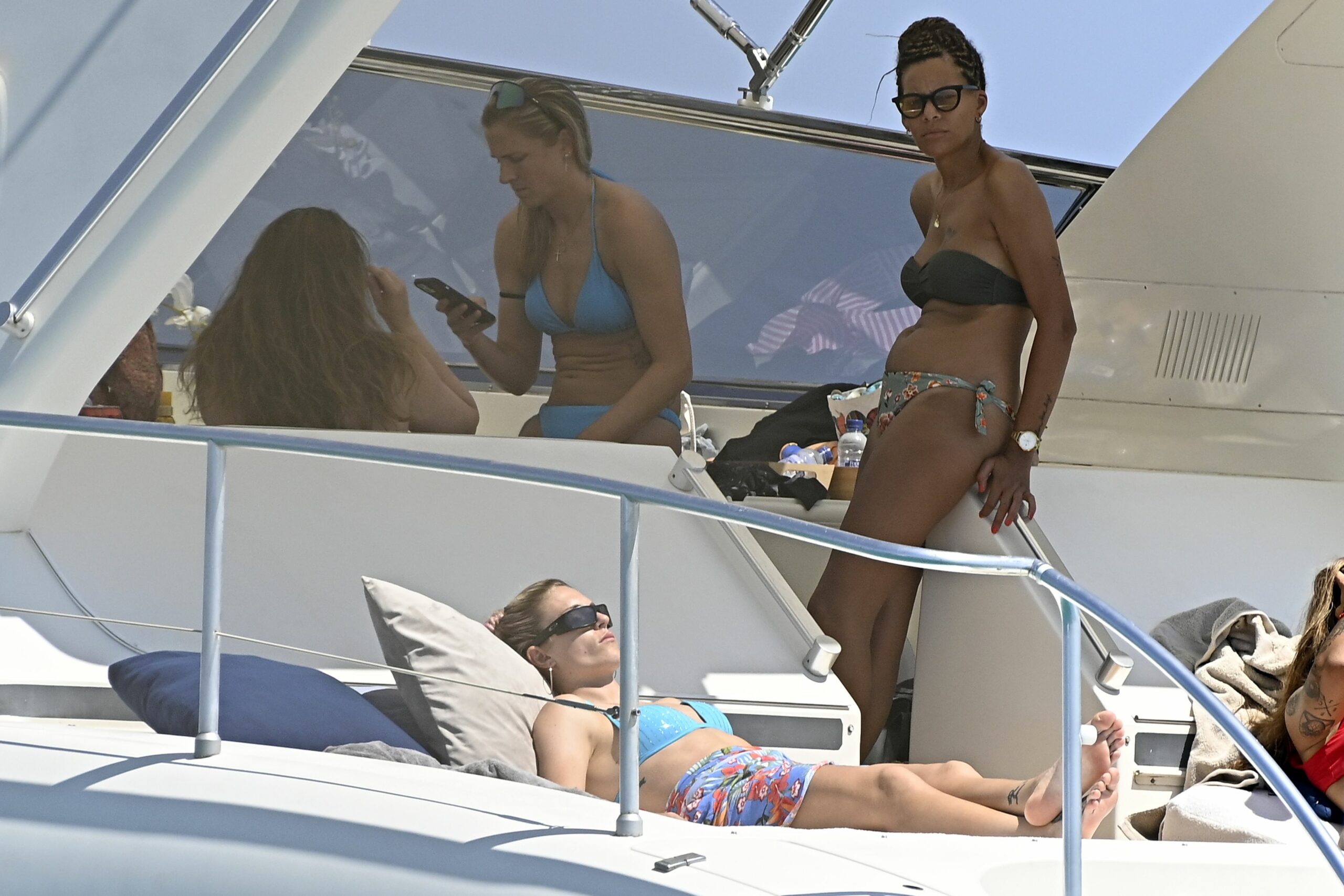 August 23, 2023, Ibiza, Spain: Alexia Putellas and Salma Paralluelo on a boat on August 23, 2023, in Ibiza (Spain)...SOCCER..Francisco Guerra / Europa Press..08/23/2023 (Credit Image: © Francisco Guerra/Contacto via ZUMA Press)