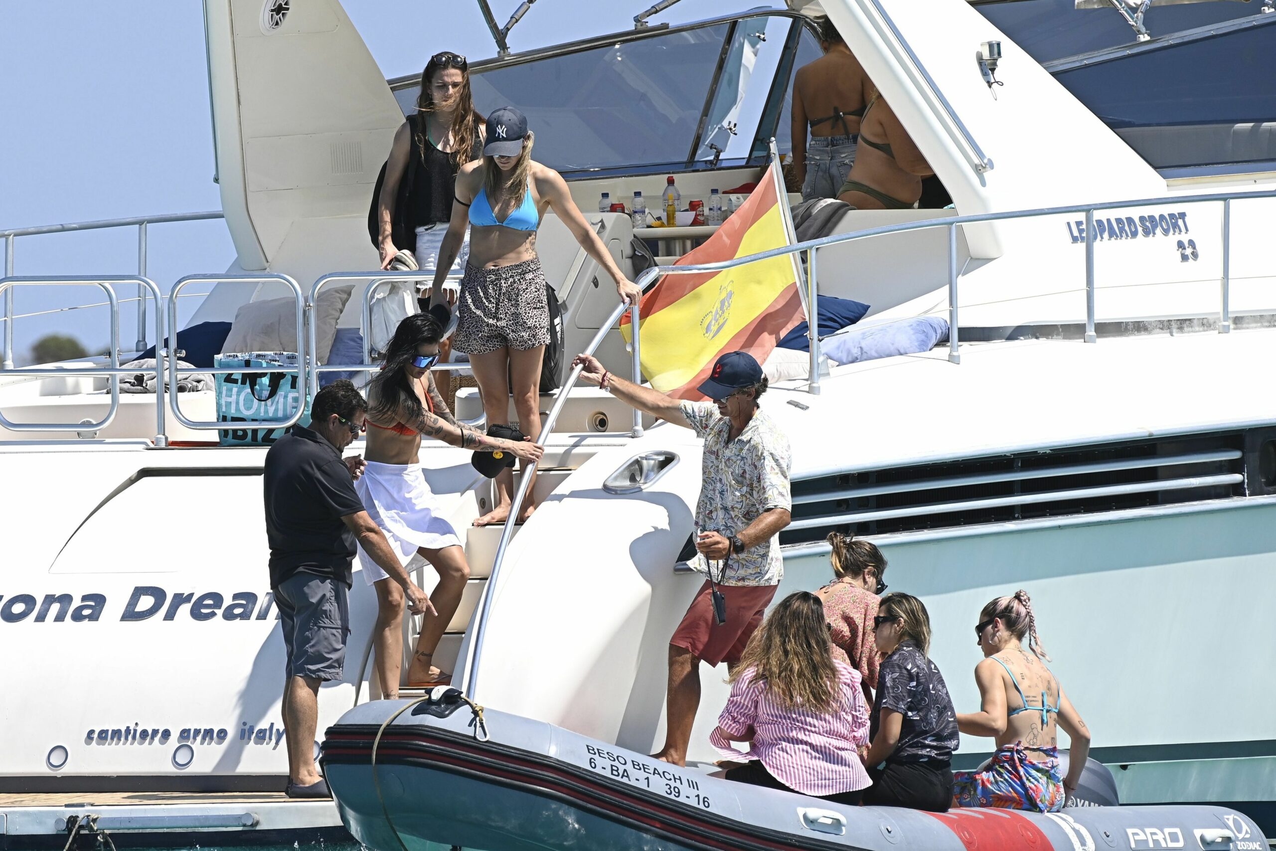August 23, 2023, Ibiza, Spain: Jennifer Hermoso, Misa RodrÃ­guez and Alexia Putellas on a boat on August 23, 2023, in Ibiza (Spain)...SOCCER..Francisco Guerra / Europa Press..08/23/2023 (Credit Image: © Francisco Guerra/Contacto via ZUMA Press)