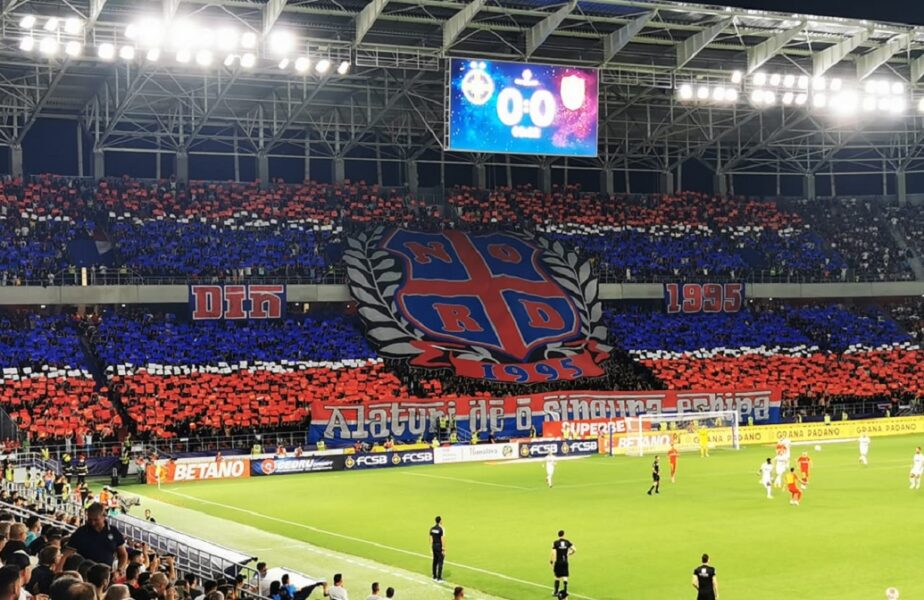 FCSB – CFR Cluj | Imagini fabuloase din Ghencea! Peluza Nord, spectacol total în tribune