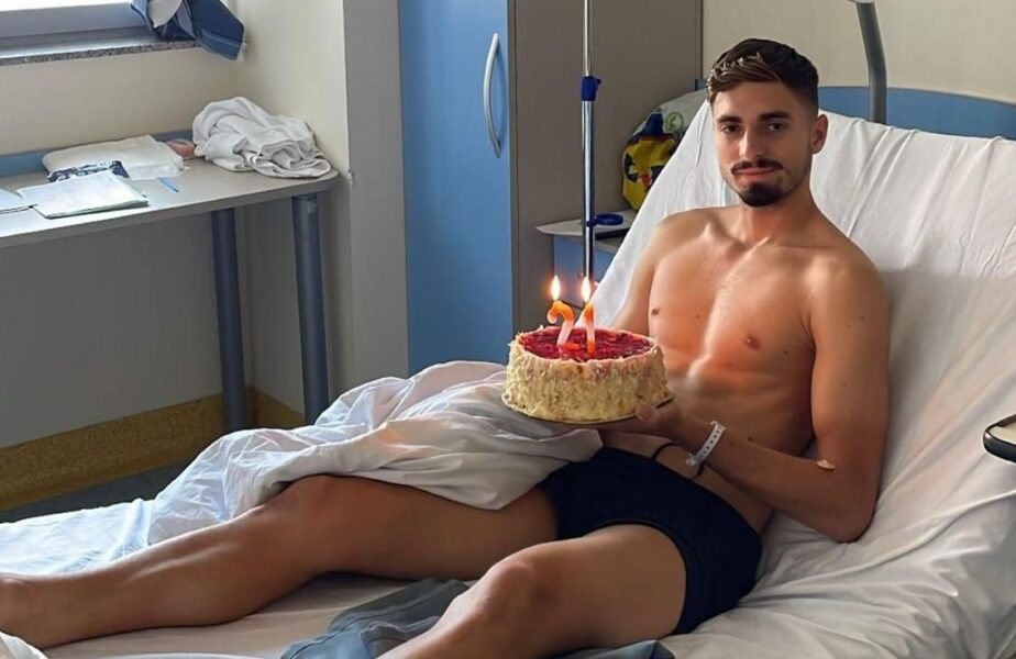 Dragoş Iancu, aniversare în spital după ce Valentin Ţicu i-a rupt piciorul! Jucătorul lui Hermannstadt a împlinit 21 de ani