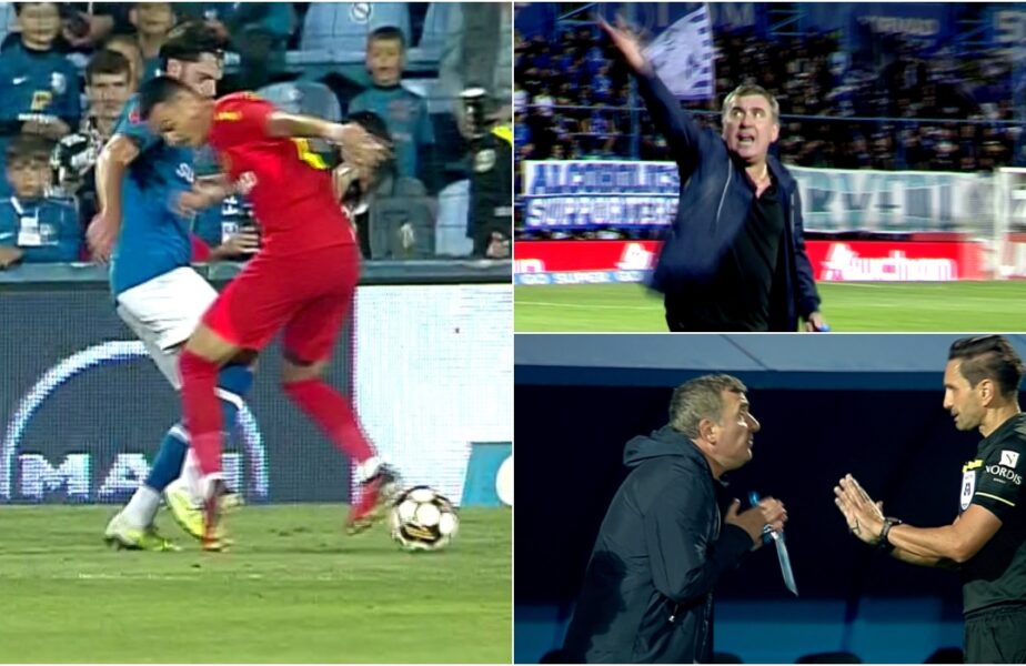 Penalty controversat acordat de Sebastian Colţescu în Farul – FCSB. Gică Hagi a făcut o criză de nervi: „A văzut tot stadionul!”