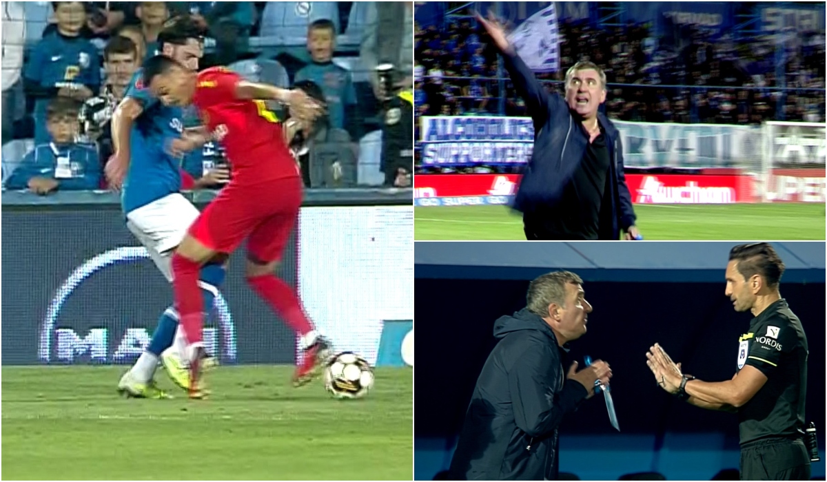 Penalty controversat acordat de Sebastian Colţescu în Farul – FCSB. Gică Hagi a făcut o criză de nervi: „A văzut tot stadionul!
