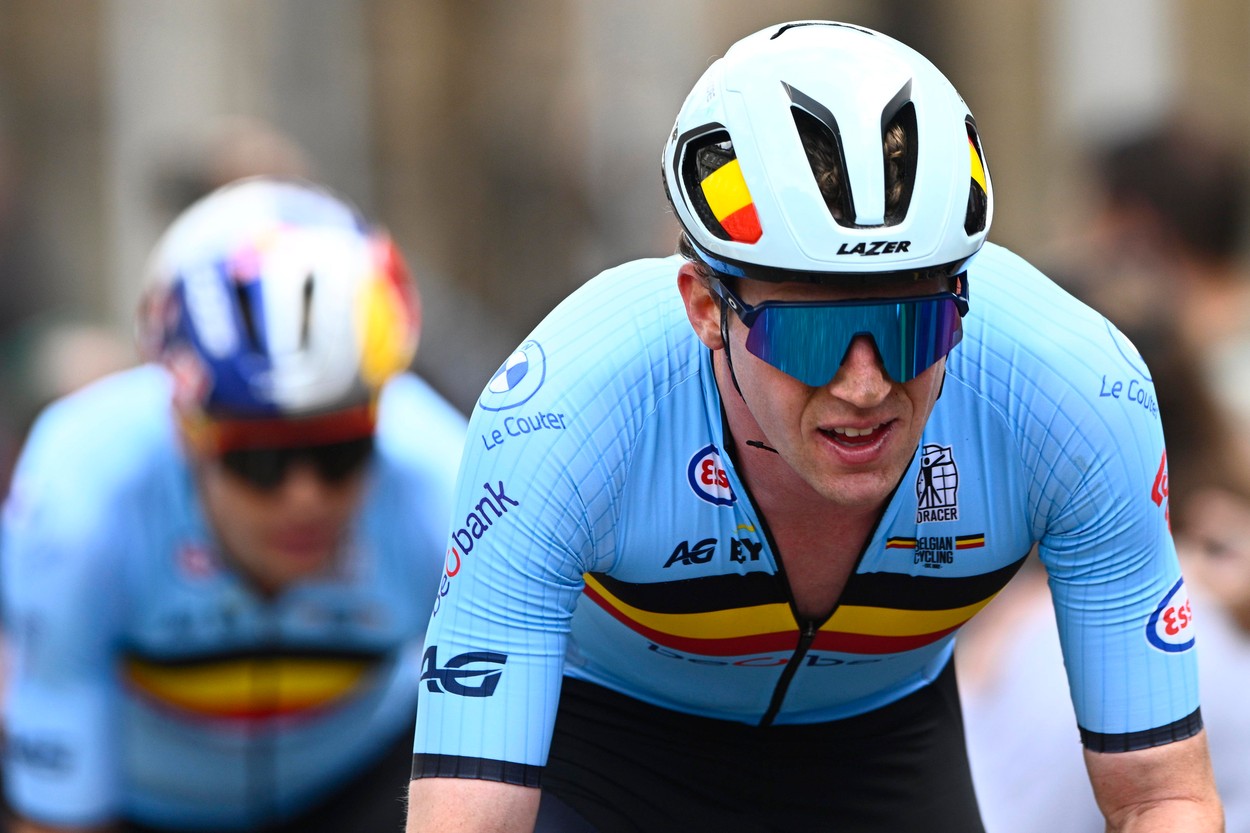 GLASGOW, UNITED KINGDOM - AUGUST 06 : Van Hooydonck Nathan (Bel) during the men elite road race during the 2023 UCI World Championships Cycling Glasgow on August 6, 2023 in Glasgow, United Kingdom, 06/08/2023 (,Image: 794740639, License: Rights-managed, Restrictions: , Model Release: no