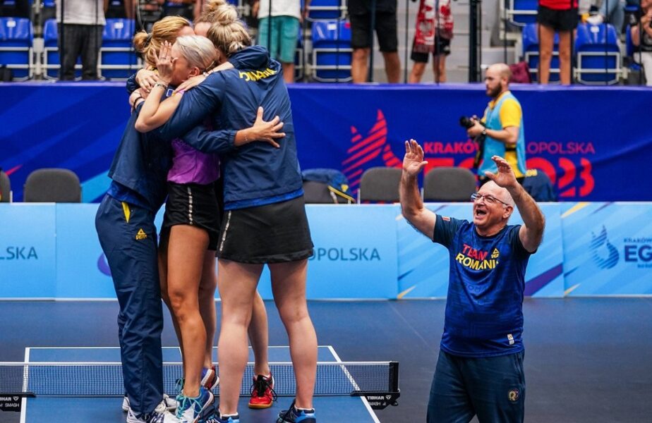 Bucurie nebună a jucătoarelor României, după calificarea în finala Campionatelor Europene! Dramatism total pe final