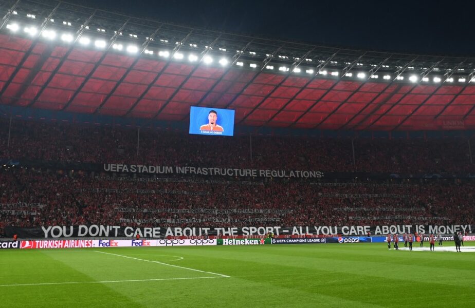 Fanii lui Union Berlin, mesaj împotriva UEFA, la primul meci pe teren propriu în Champions League: „Vă pasă doar de de bani”