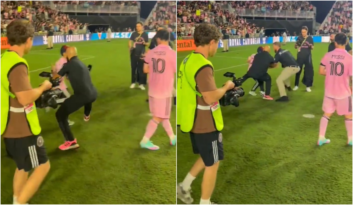 Bodyguard-ul lui Lionel Messi s-a năpustit asupra unui copil care a intrat pe teren să facă un selfie. Cum a reacţionat Messi