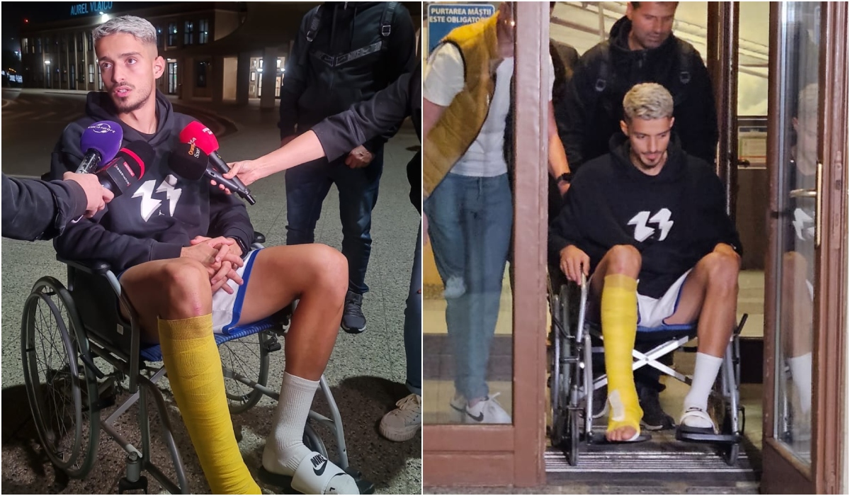 Albion Rrahmani s-a întors în România în scaun cu rotile! Imagini teribile cu atacantul Rapidului