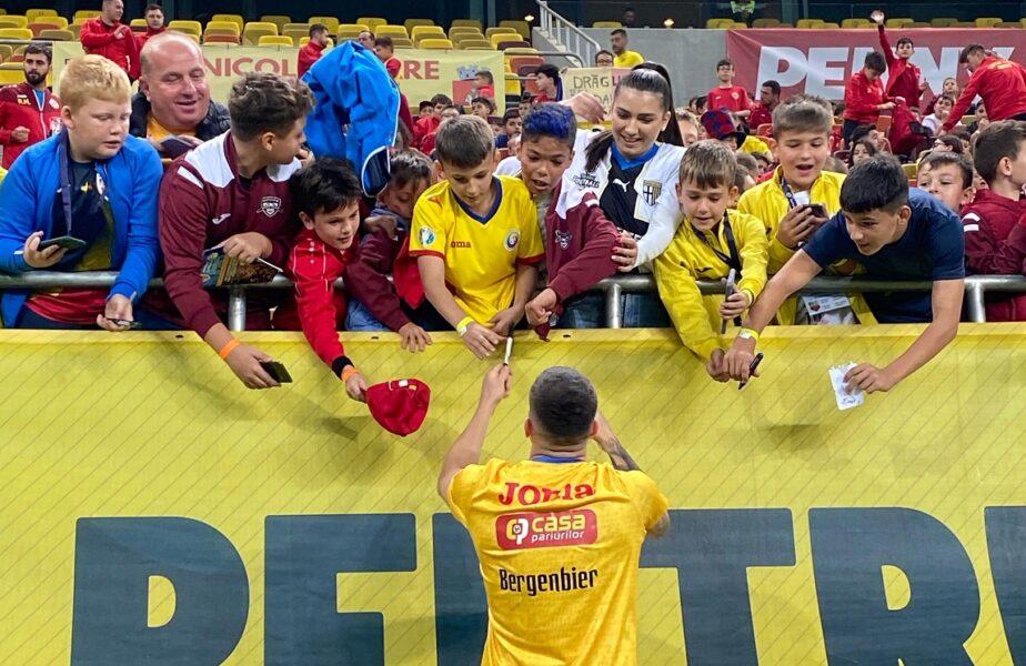 „Tricolorii”, asaltaţi de cei 20.000 de copii înainte de România – Andorra! Atmosferă de vis pe Arena Naţională