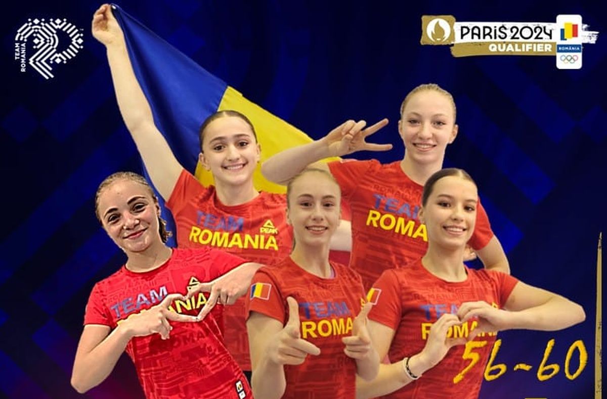 Echipa feminină de gimnastică a României s-a calificat la Jocurile Olimpice Paris 2024!