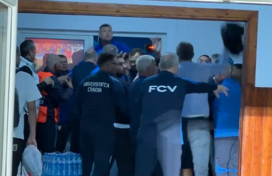 Scandal uriaş după FC Voluntari – Universitatea Craiova 0-0! S-a lăsat cu bătaie la vestiare. Imagini incredibile