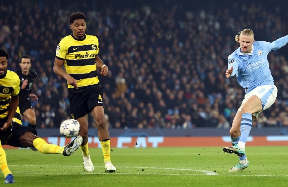 Erling Haaland, gol superb în Manchester City – Young Boys! Cum l-a imitat norvegianul pe Didier Drogba