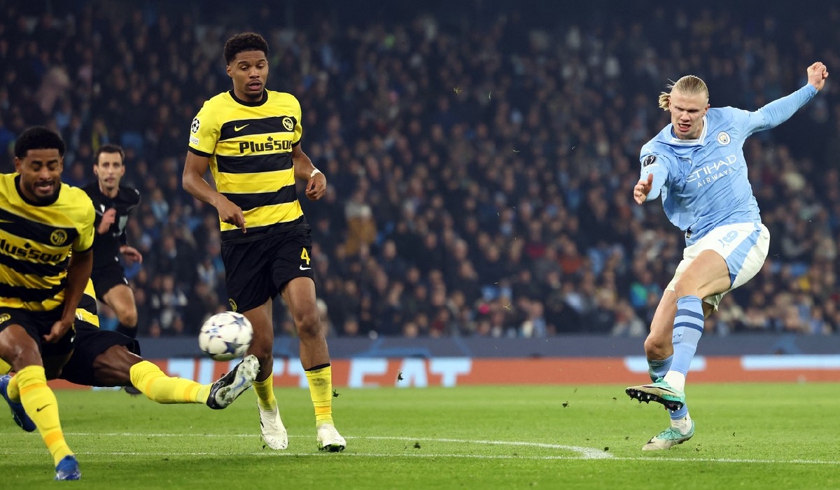 Erling Haaland, gol superb în Manchester City - Young Boys