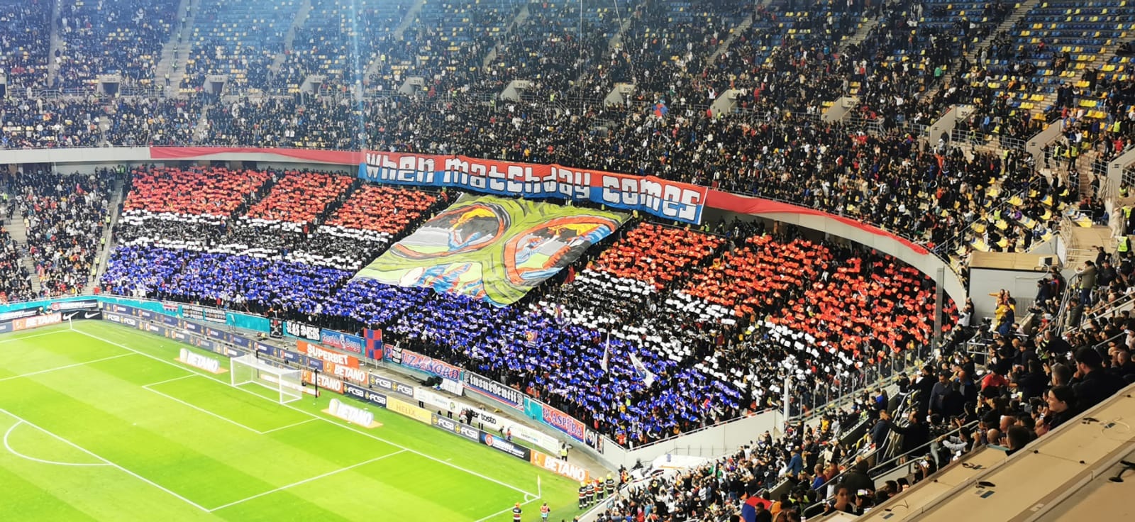 Atmosferă spectaculoasă la derby-ul FCSB - Rapid