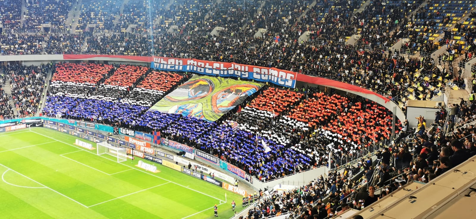 Atmosferă spectaculoasă la derby-ul FCSB - Rapid