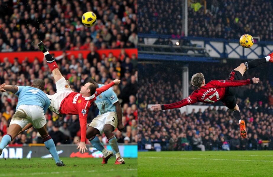 Alejandro Garnacho l-a imitat pe Ronney şi a marcat gol fabulos din foarfecă de la 12 metri, în Everton – Manchester United