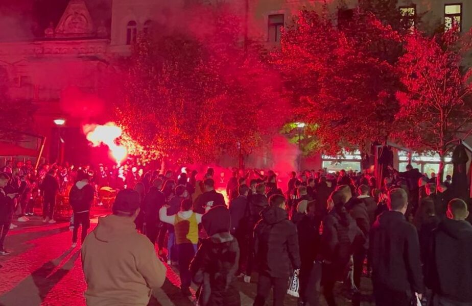Clujul „fierbe”! Atmosferă incendiară pe străzile oraşului, înainte de derby-ul din Cupa României