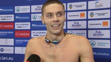 David Popovici, după ce s-a calificat în finala probei de 200 de metri liber la Campionatele Europene de înot în bazin scurt