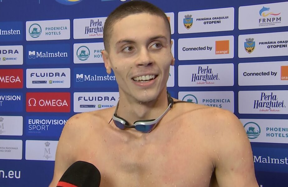 David Popovici a urlat de bucurie în vestiar după medalia de bronz câştigată de Andrei Ungur. Ce le-a spus adversarilor în bazin