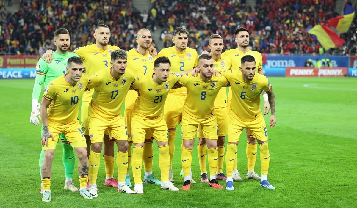 Jucătorii României, înaintea meciului cu Elveţia