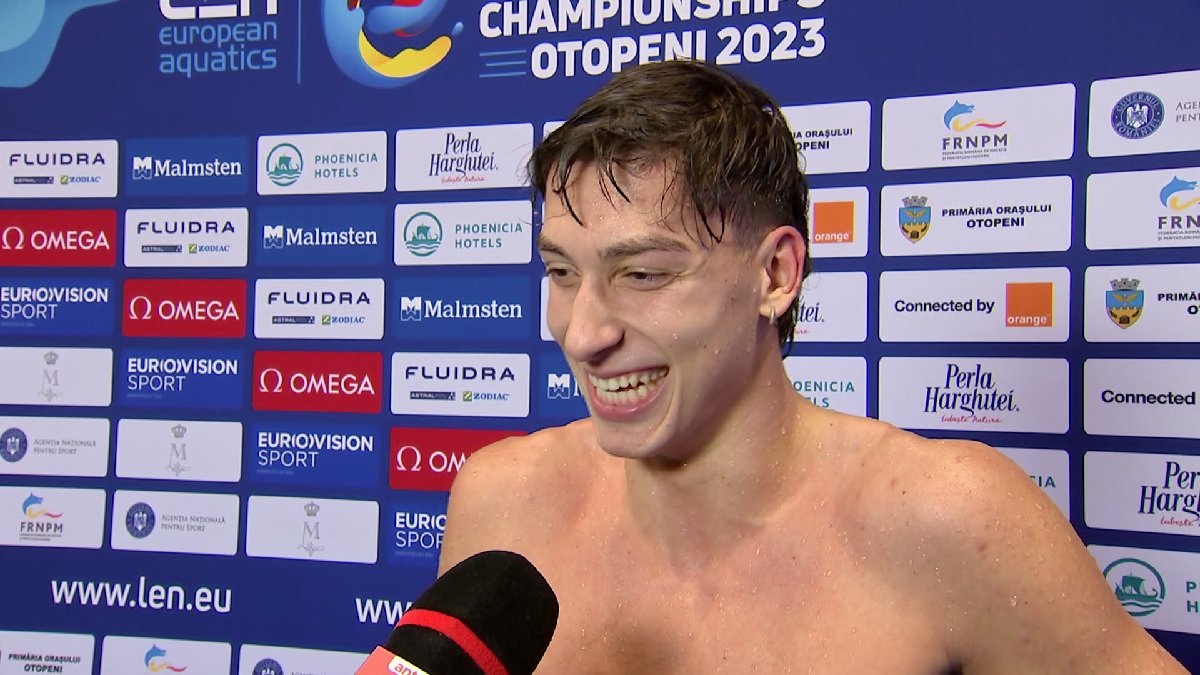 Vlad Stancu, reacţie genială după ce a obţinut locul 6 în finala de la 1500m liber, la Campionatele Europene de înot în bazin scurt