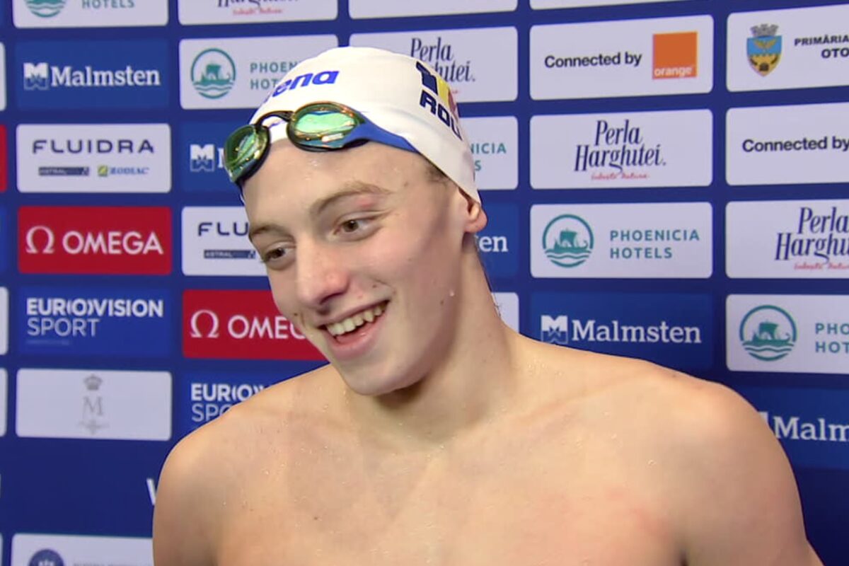 Robert Badea, rezultat superb la 16 ani, la Campionatele Europene de înot în bazin scurt