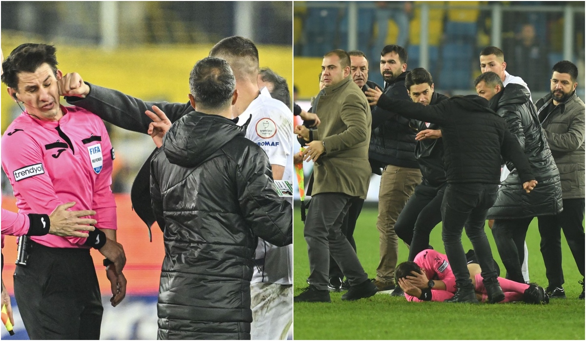 Campionatul Turciei, suspendat după atacul brutal la arbitrul Halil Umut Meler